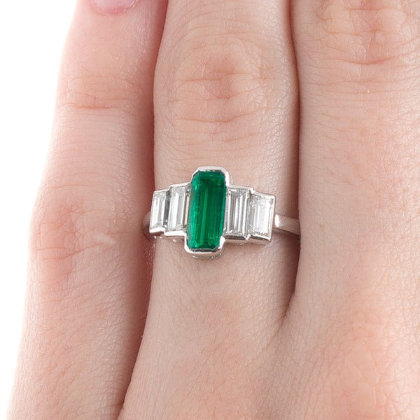 Exemplary Emerald Art Deco Ring | Evergreen from Trumpet & Horn