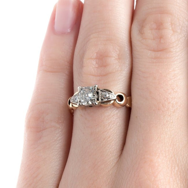Sparkling Retro Era Engagement Ring with Old European Cut Diamonds | Excelsior from Trumpet & Horn