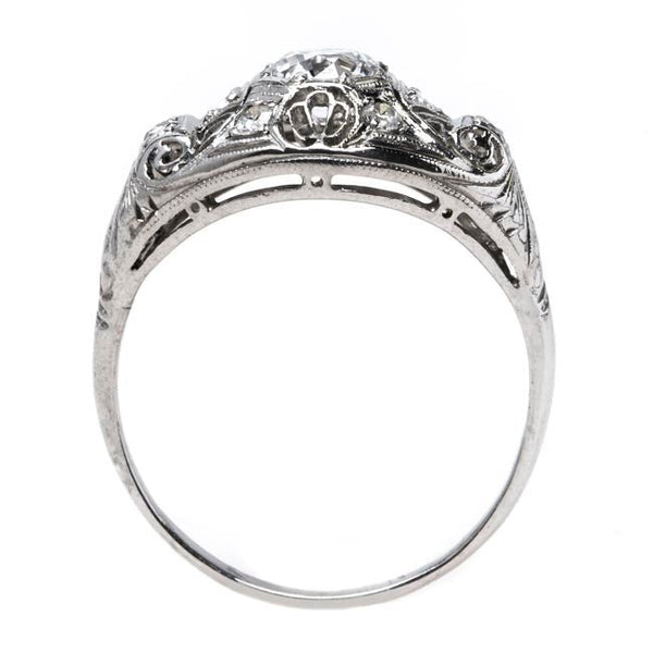 Impeccable Edwardian Era Engagement Ring with Incredibly White Diamond | Fairmont from Trumpet & Horn