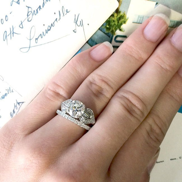 Vintage Art Deco Unique Diamond Engagement Ring