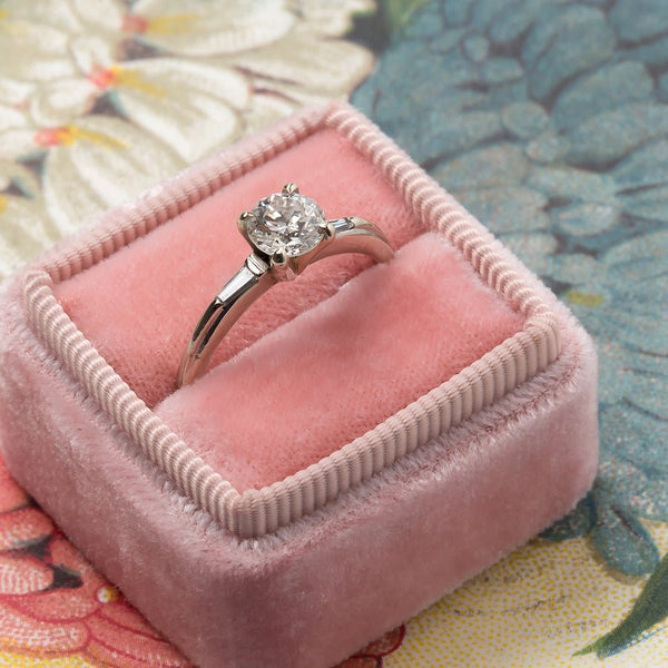 Franklin Vintage Simple Diamond Solitaire Engagement Ring from Trumpet & Horn