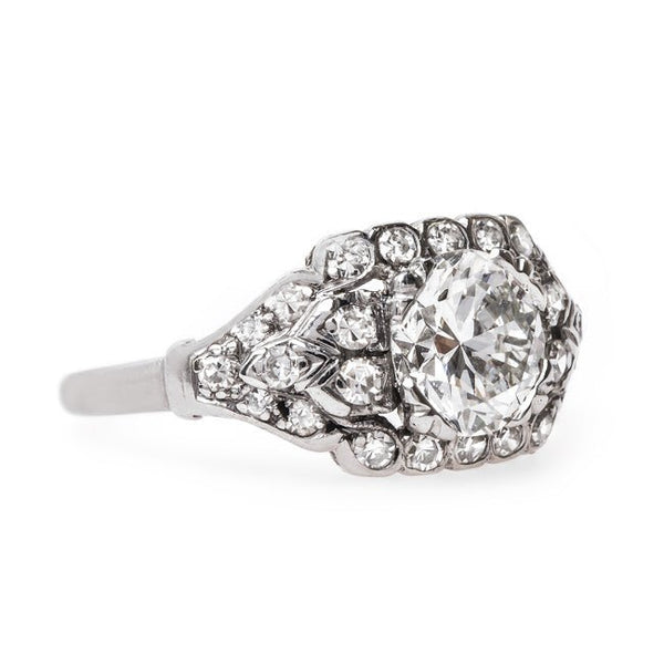 Dazzling Art Deco Platinum Engagement Ring | French Quarter from Trumpet & Horn