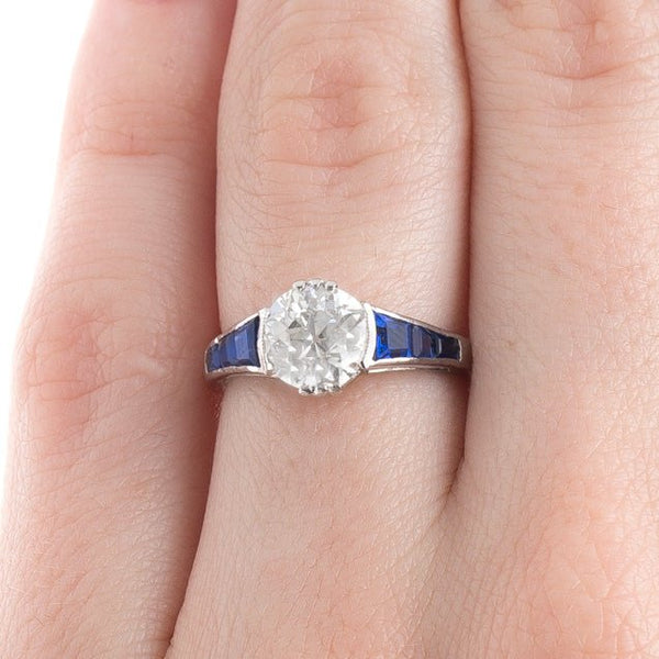 Vintage Art Deco Diamond and Sapphire Ring | Frost Knoll from Trumpet & Horn