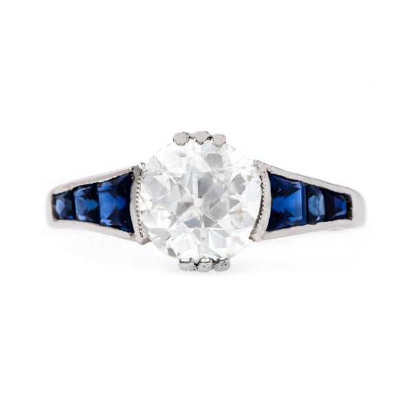 Vintage Art Deco Diamond and Sapphire Ring | Frost Knoll from Trumpet & Horn