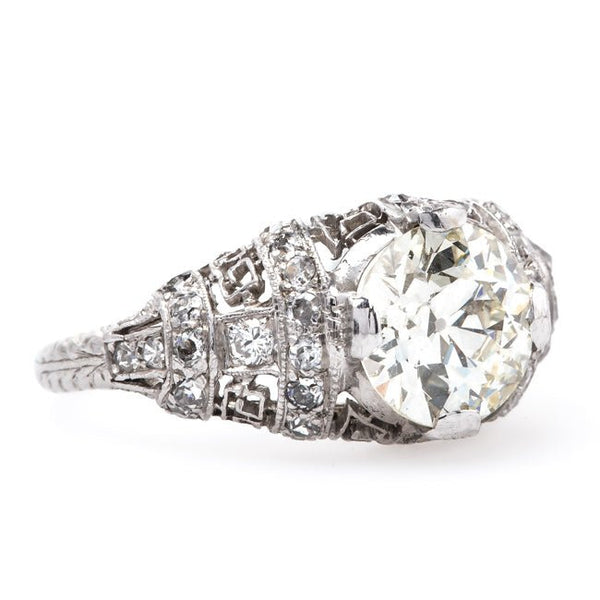 Gramercy Park Vintage Unique Diamond Engagement Ring from Trumpet & Horn