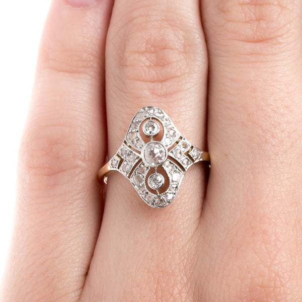 Delicate Edwardian Navette Style Ring | Hansberry from Trumpet & Horn