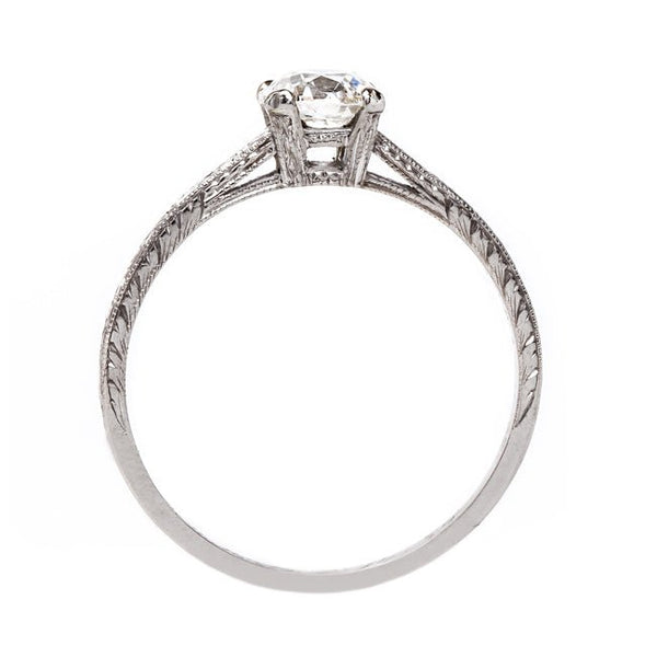 Impeccably Engraved Vintage Solitaire Engagement Ring | Harleston from Trumpet & Horn