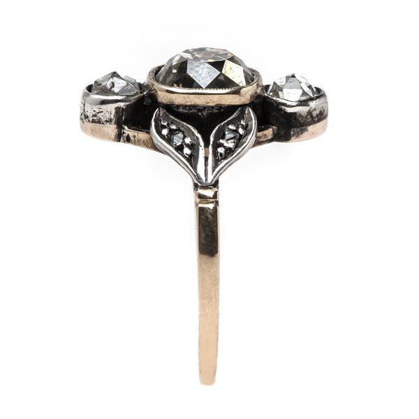 Vintage Art Nouveau Engagement Ring | Herringbone