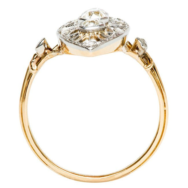 vintage Edwardian three stone diamond engagement ring