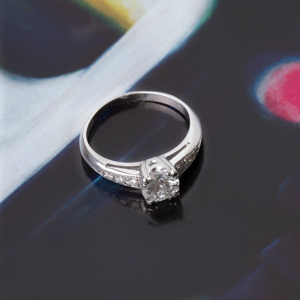 Modern Era Platinum and Diamond Ring | Huxley from Trumpet & Horn