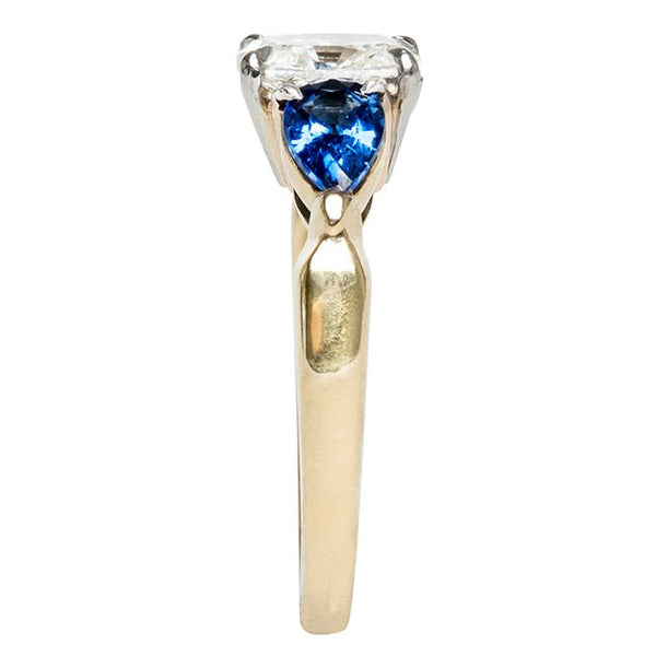 Innsbrook Vintage Sapphire Diamond Three Stone Wedding Ring from Trumpet & Horn