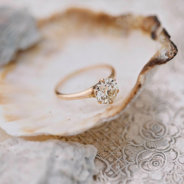 Classic Victorian Era Solitaire Ring | Isla Vista from Trumpet & Horn by Abigail Thomas Photography