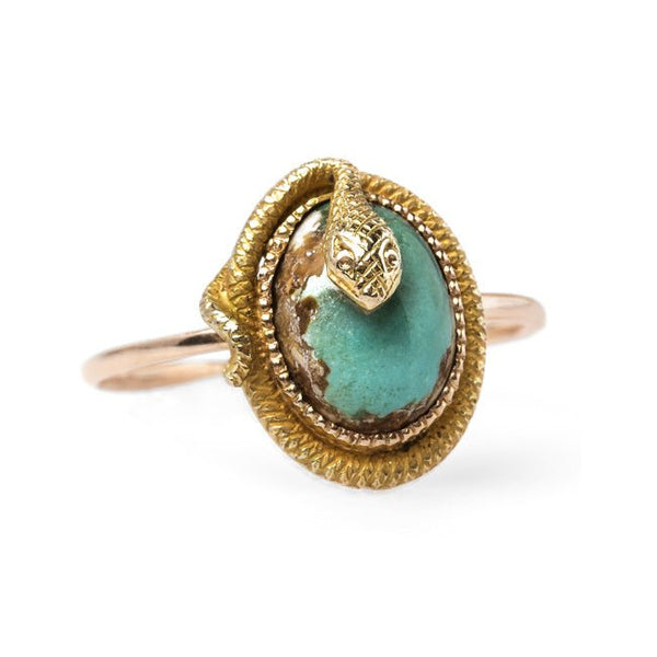 Victorian Turquoise Snake Ring | Langston from Trumpet & Horn