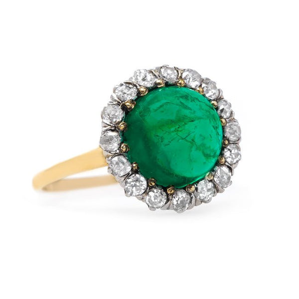 Vibrant Cabochon Emerald Ring | Lincoln Park from Trumpet & Horn