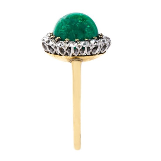 Vibrant Cabochon Emerald Ring | Lincoln Park from Trumpet & Horn