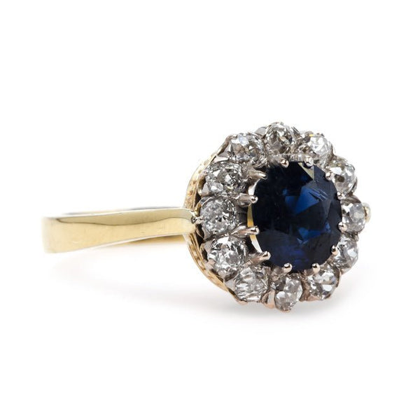 Impressive Victorian Era Unheated Sapphire Engagement Ring | Lone Hill from Trumpet & Horn