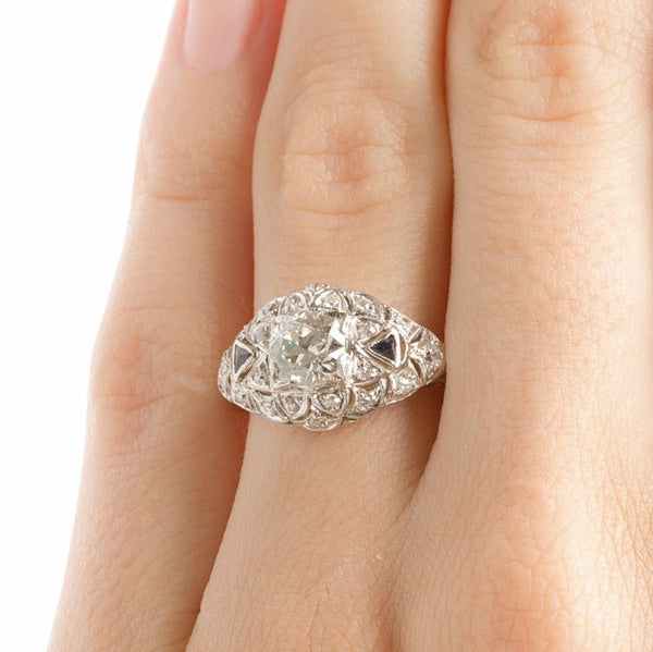 Vintage Edwardian Era Platinum Engagement Ring with Old European Cut Diamond | Marylebone from Trumpet & Horn