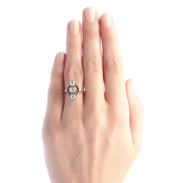 Meadow Brook unusual diamond engagement ring from Trumpet & Horn