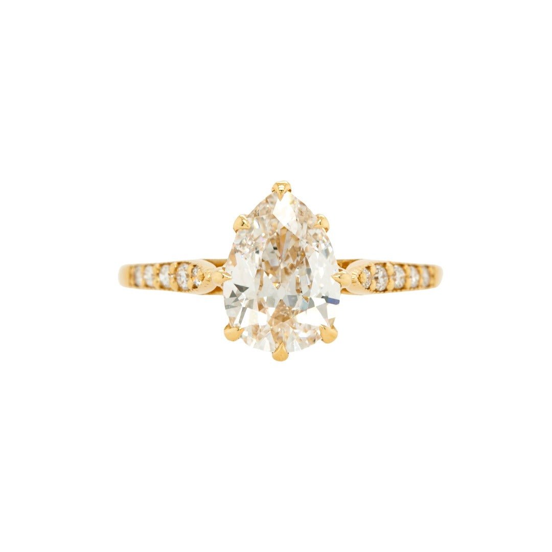 Vintage-Inspired Pear Diamond Engagement Ring Meridian Pear