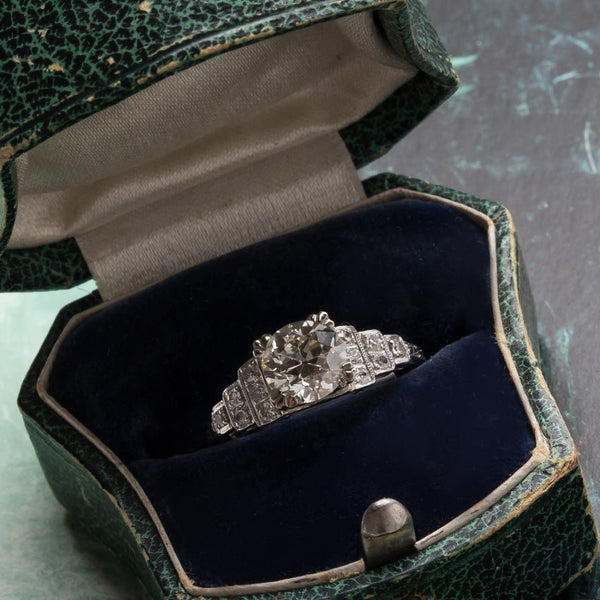 Montecito vintage Art Deco diamond ring from Trumpet & Horn
