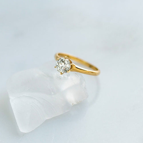 1ct Antique Victorian Diamond Solitaire Engagement Ring | Mountfair