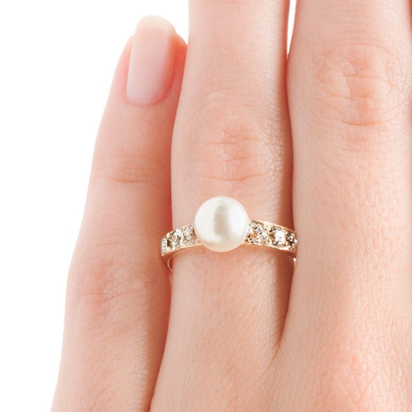Naples | antique victorian pearl cocktail ring from Trumpet & Horn