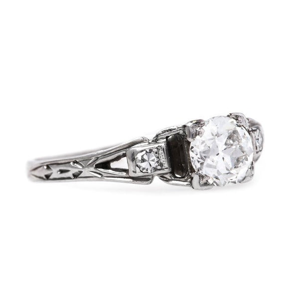 Late Art Deco Affordable Engagement Ring | Park Slope from Trumpet & Horn
