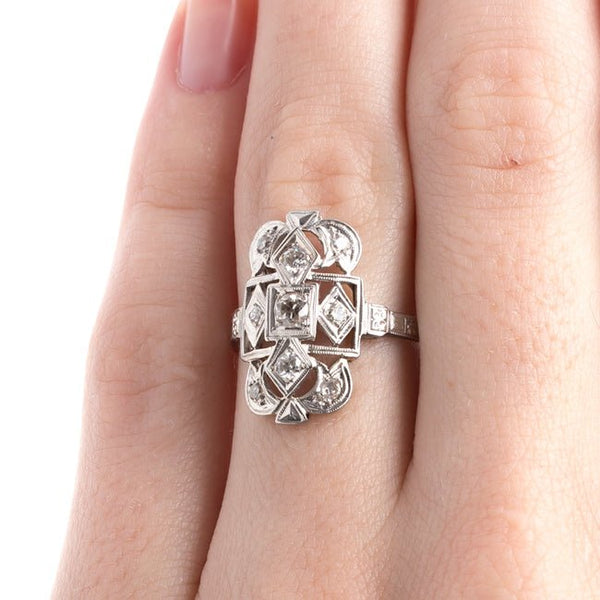 Timeless Navette Style Engagement Ring with Old European Cut Diamonds | Pembrook from Trumpet & Horn