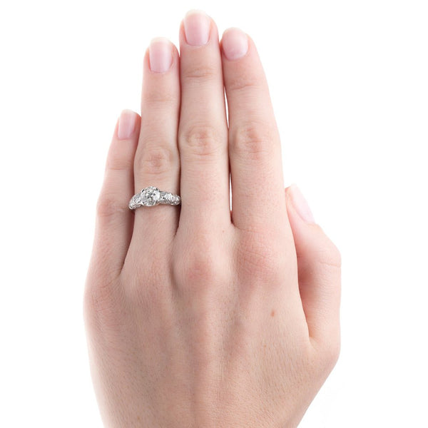 Gleaming Platinum and Diamond Engagement Ring | San Francisco from Trumpet & Horn