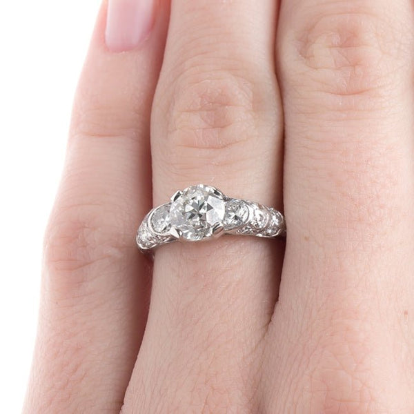 Gleaming Platinum and Diamond Engagement Ring | San Francisco from Trumpet & Horn