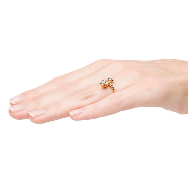 Shore Ridge Vintage Georgian Gold Flower Diamond Engagement Ring from Trumpet & Horn