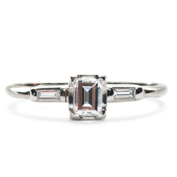 Retro Classic Diamond Wedding Engagement Ring | Benson from Trumpet & Horn