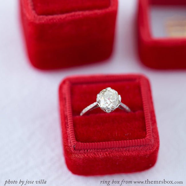 Kensington Vintage Classic Solitaire Diamond Engagement Ring from Trumpet & Horn