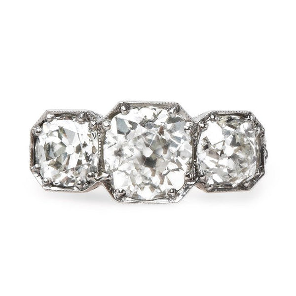 Stunning Edwardian Era Three Stone Diamond Engagement Ring | Big Sur from Trumpet & Horn
