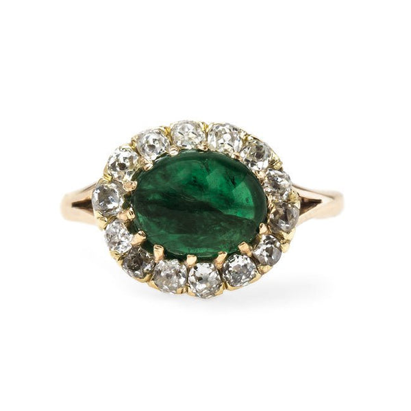 Charming Victorian Era Engagement Ring with Natural Emerald Center | Robinson from Trumpet & Horn