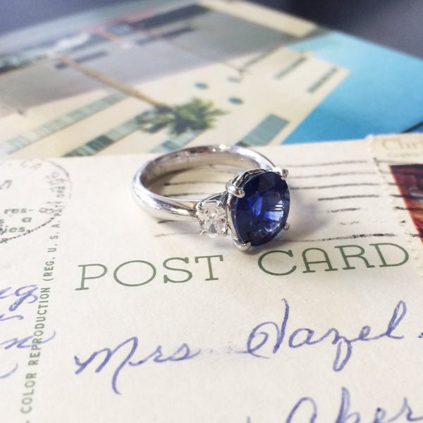 Vintage Sapphire and Diamond Ring | Wedgefield from Trumpet & Horn