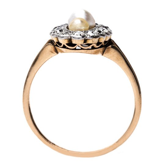 Unique Edwardian Pearl Engagement Ring | Whitely from Trumpet & Horn