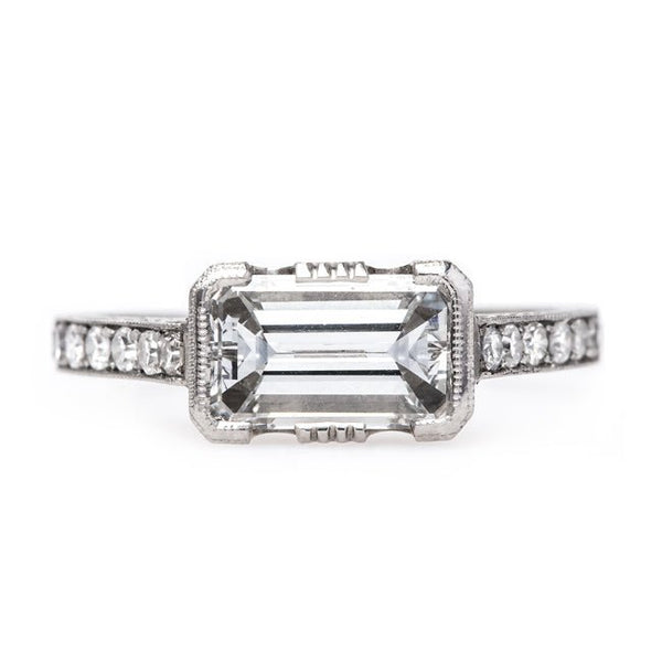  Art Deco Style East West Diamond Wedding Ring | White Oaks from Trumpet & Horn 