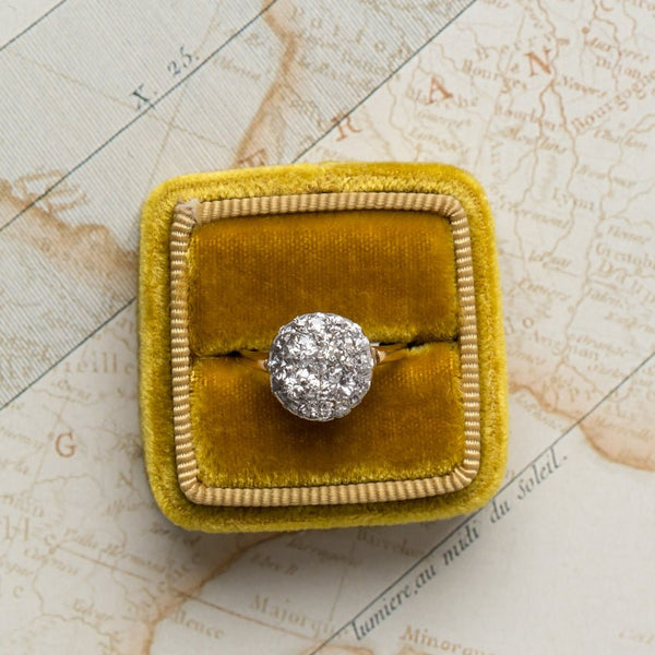 Victorian Era Engagement Cluster Ring with Old European Cut and Single Cut Diamonds | Willow Ridge from Trumpet & Horn
