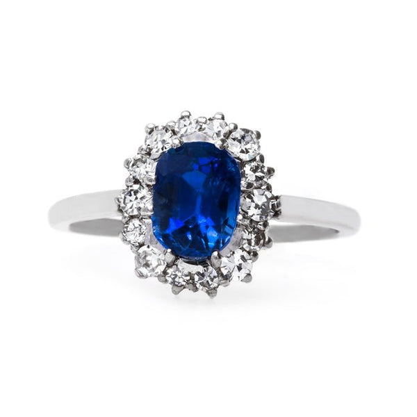 Late Art Deco Sapphire Engagement Ring | Windsor Terrace from Trumpet & Horn