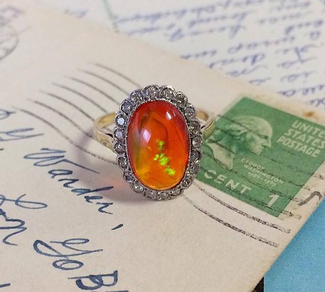What a Vintage Opal Engagement Ring Reveals About Its Wearer