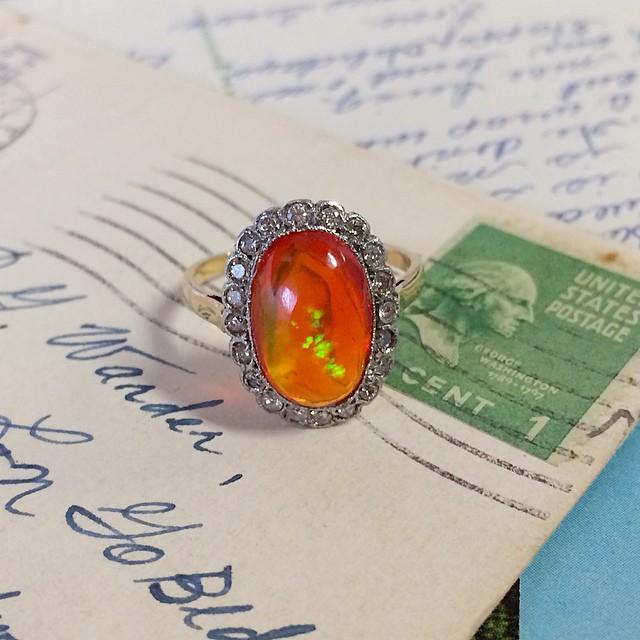 What a Vintage Opal Engagement Ring Reveals About Its Wearer
