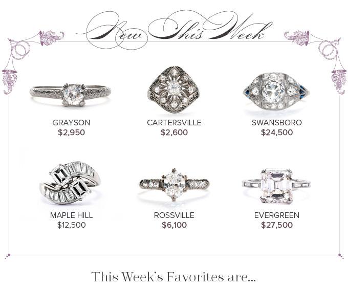 New Vintage Engagement Rings: Jan 29