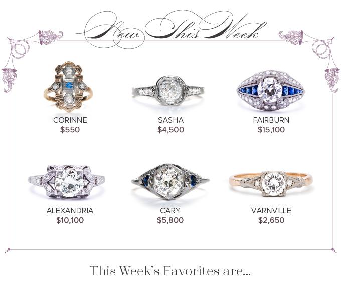 New Vintage Engagement Rings: Feb 12