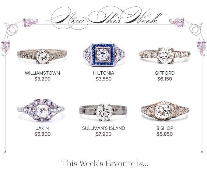 New Vintage Engagement Rings: Feb 19