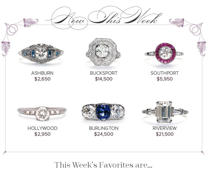 New Vintage Engagement Rings: Feb 5