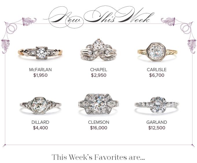 New Vintage Engagement Rings: March 12