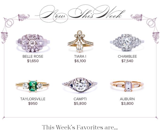 New Vintage Engagement Rings: March 5