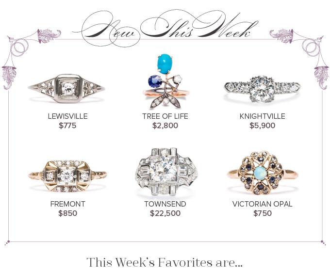 New Vintage Engagement Rings Apr 23 | Stay On Trend – Trumpet & Horn