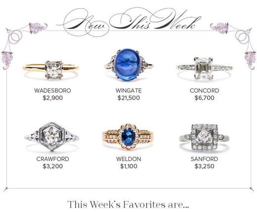New Vintage Engagement Rings: April 2